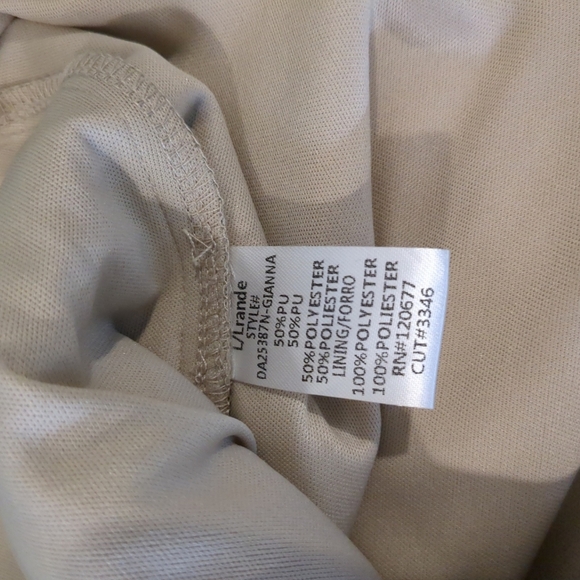 Tic Toc Women's Tan Croc Pattern Mini Dress , Size L - Picture 6 of 7